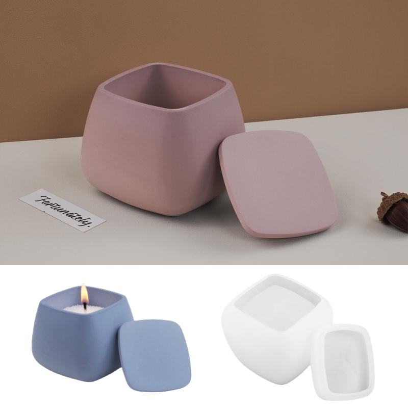 Candle Making Supplies Kit - 1セット スクエア収納ボックス UVレジン シリコンモールド DIY キャンドル