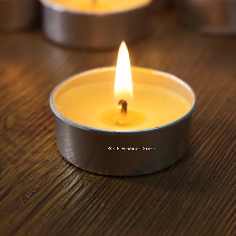 Candle Making Supplies Kit - 空のティーワックス丸型アルミボックス100ウィックステッカーキャンドル100コンテナー大豆ワックス型DIYキャンドルツール