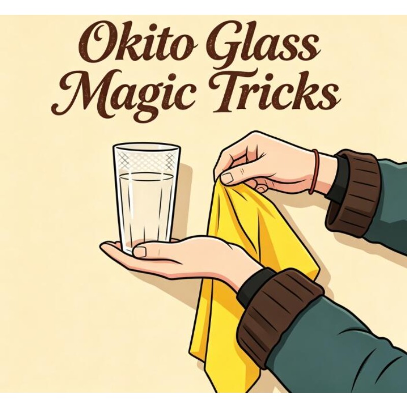 Your Candle Supplies - オキト・グラス・マジック・トリック：カップから現れるシルク、液体マジック、ギミック、コイン、キャンドル、グラスを通して通るトリック、クローズアップ・イリュージョン