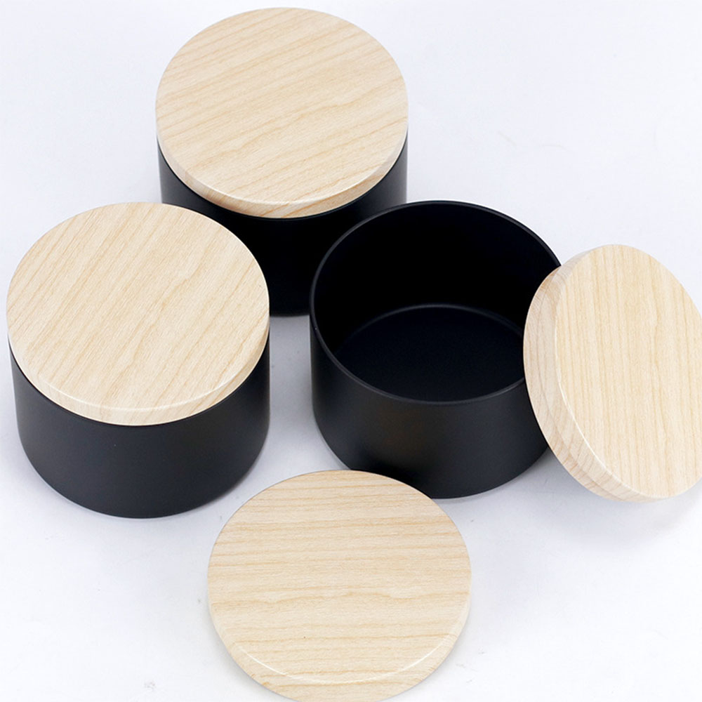24個 4オンス ブラックキャンドルジャー、蓋付きラウンドメ - Metal Tin Lid 4Oz のレビューと価格
