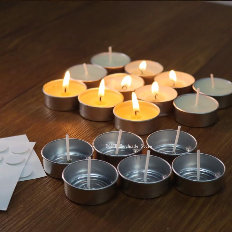 空のティーワックス丸型アルミボックス100ウィックステッカー - Candle Making Supplies Kit のレビューと価格
