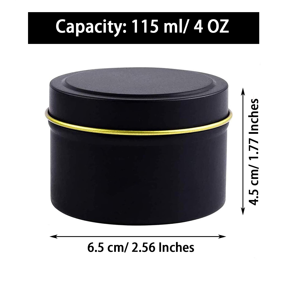 ふた付きの空の金属キャンドル、収納容器、ハロウィーンのキャン - Metal Tin Lid 4Oz のレビューと価格