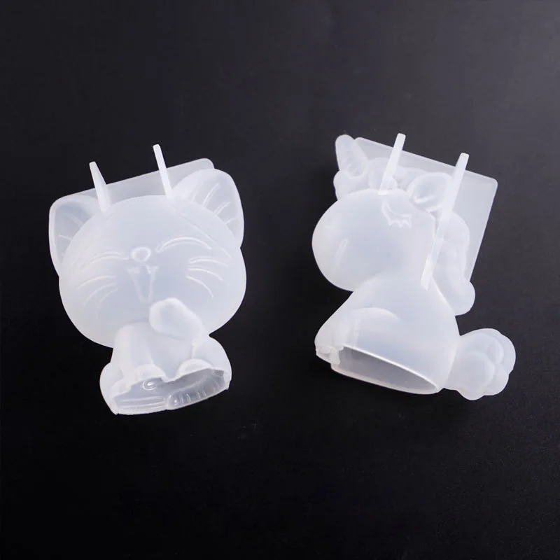 3D 幾何学的なシリコーンユニコーン猫鹿クマ型ソープキャンド - Candle Making Supplies Kit のレビューと価格