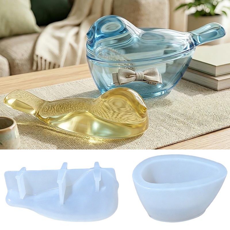 クリエイティブ鳥の形のキャンドルジャー用シリコンモールド D - Candle Vessel Supplies のレビューと価格