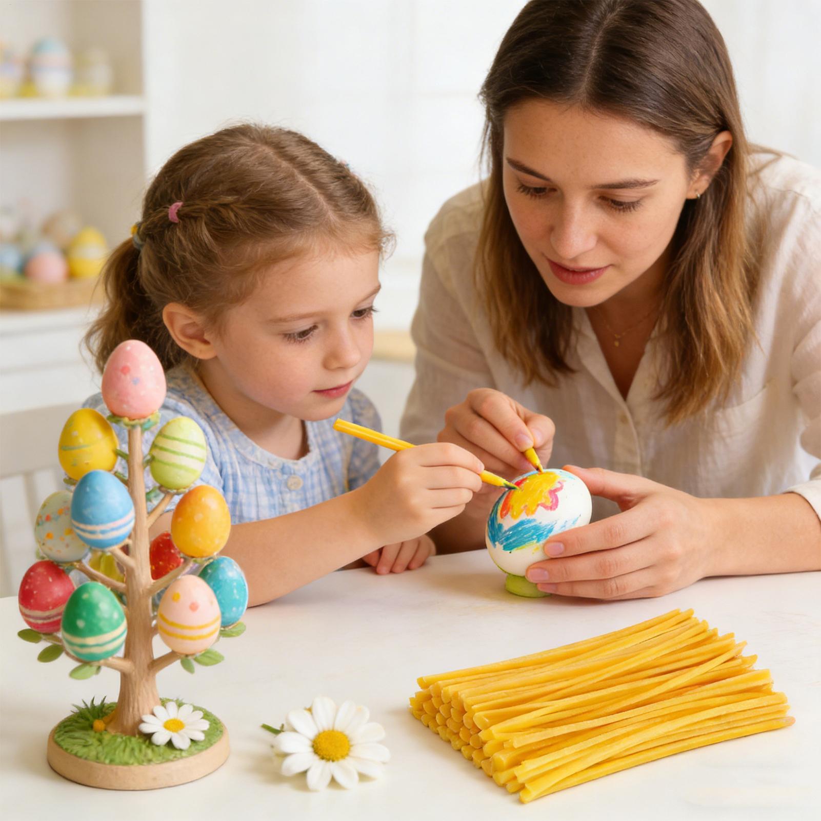 卵デコレーション用蜜蝋スティック120本 イースターアート用 - Candle Supplies To Make Candles のレビューと価格