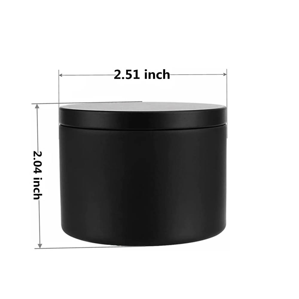 ふた付きの黒いキャンドルコンテナ、芸術品や工芸品を作るための - Metal Tin Lid 4Oz のレビューと価格