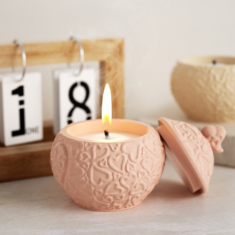 花エンボス加工蓋付き収納ボックスシリコンモールド DIY ク - Candle Vessel Supplies のレビューと価格