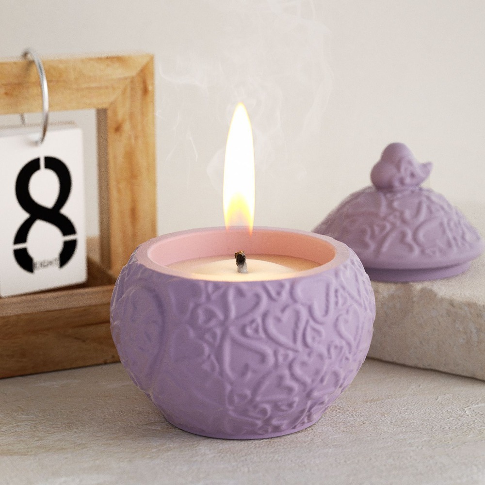 花エンボス加工蓋付き収納ボックスシリコンモールド DIY ク - Candle Vessel Supplies のレビューと価格